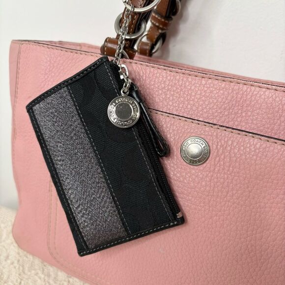 Coach Signature Stripe Mini Skinny Card Case F40749 65th Anniversary Legacy - Picture 2 of 6